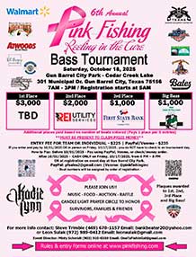 6th Annual Pink Fishing, Cedar Creek Lake