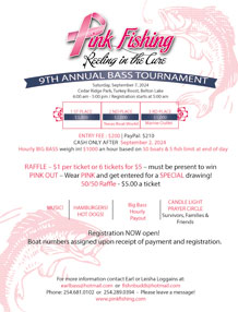 9th annual Team Bass Tournament Flyer