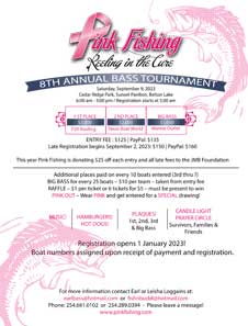 Flyer for the 8th Annual Bass Tournament